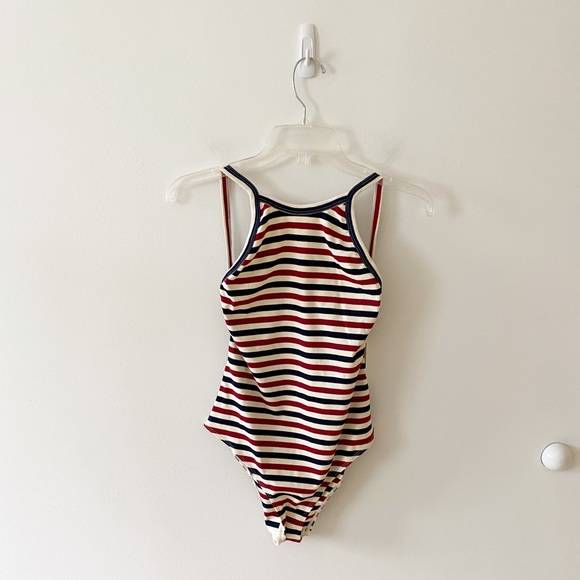 Capulet Tops - Capulet revolve white red and blue bodysuit